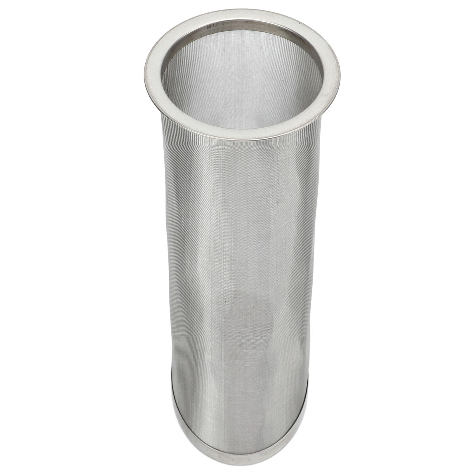 Cold Brew Coffee Filter Stainless Steel Reusable Wide Mouth Mesh Cylindrical Filter with White Gasket for Tea 8x21cm/3.15x8.27in