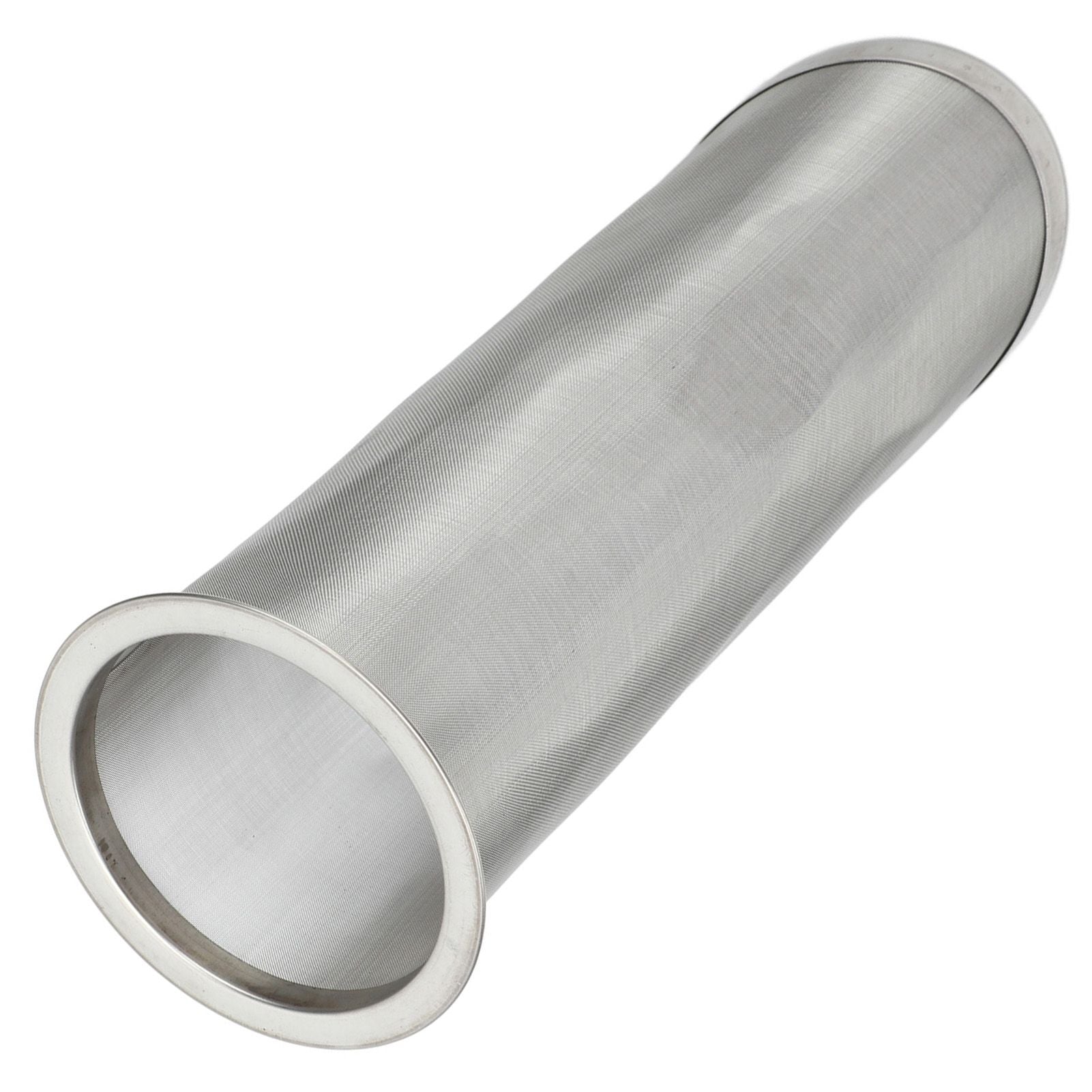 Cold Brew Coffee Filter Stainless Steel Reusable Wide Mouth Mesh Cylindrical Filter with White Gasket for Tea 8x21cm/3.15x8.27in