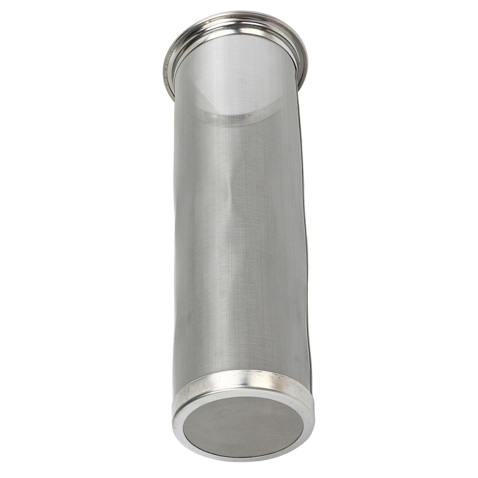 Cold Brew Coffee Filter Stainless Steel Reusable Wide Mouth Mesh Cylindrical Filter with White Gasket for Tea 8x21cm/3.15x8.27in