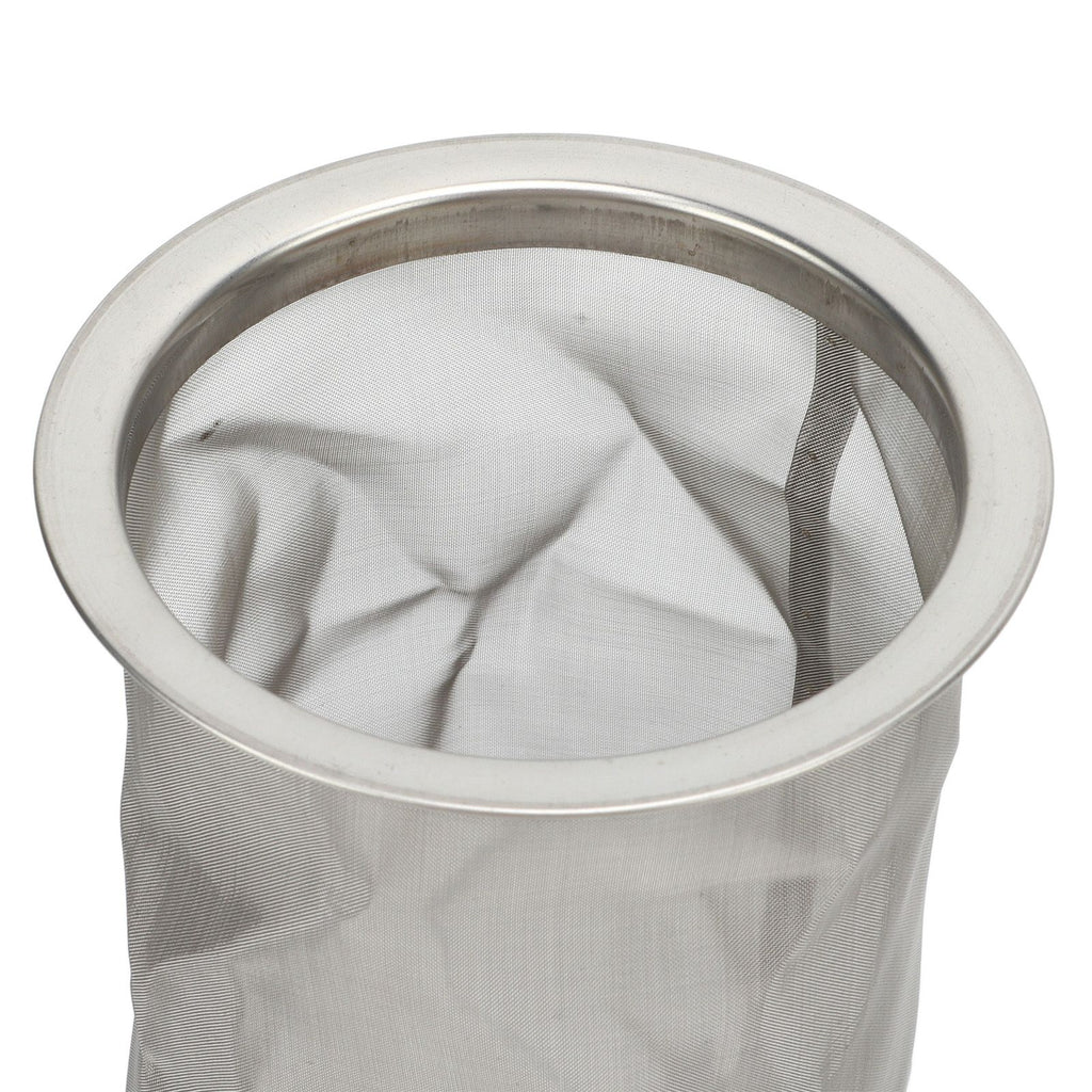 Cold Brew Coffee Filter Stainless Steel Reusable Wide Mouth Mesh Cylindrical Filter with White Gasket for Tea 8x21cm/3.15x8.27in