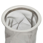 Cold Brew Coffee Filter Stainless Steel Reusable Wide Mouth Mesh Cylindrical Filter with White Gasket for Tea 8x21cm/3.15x8.27in