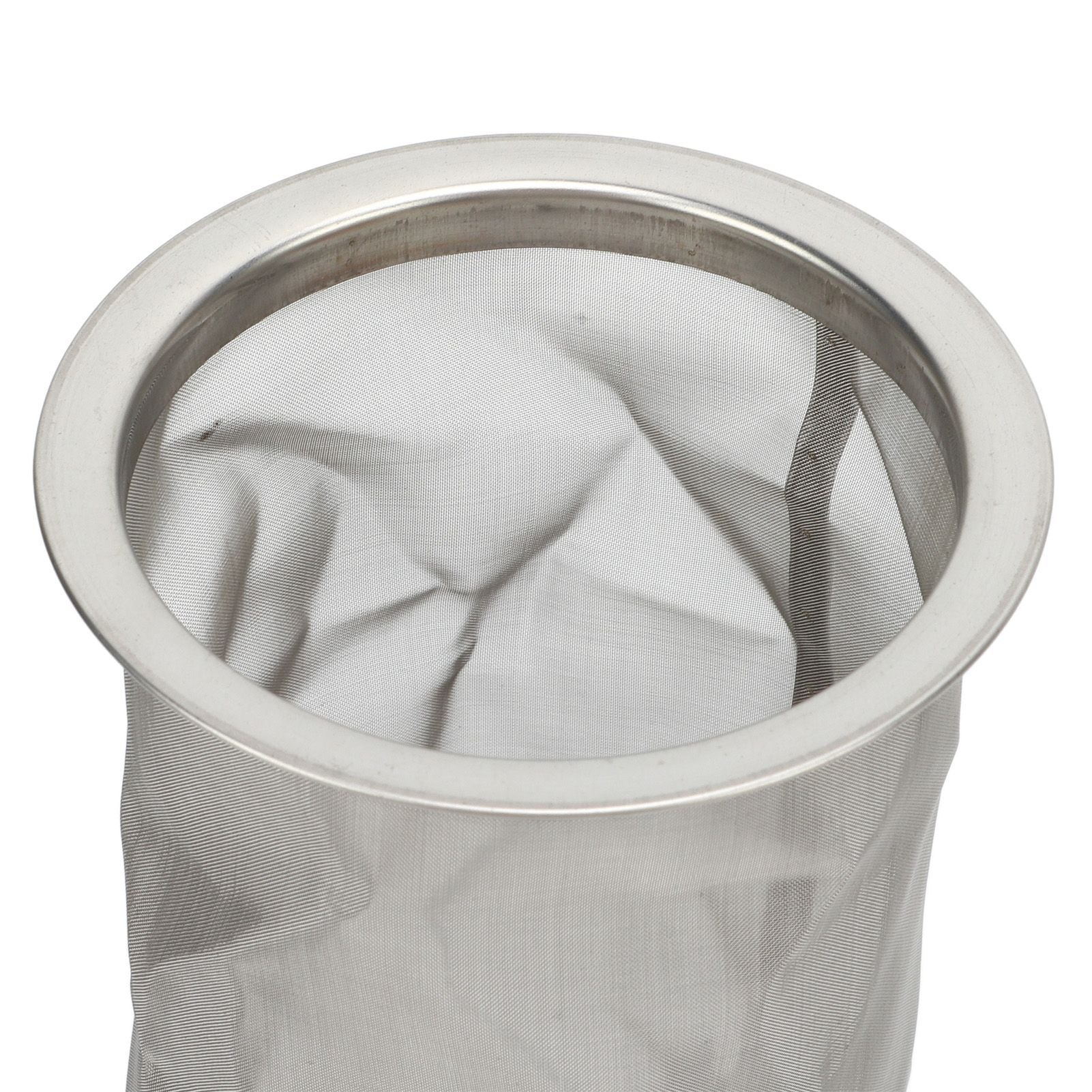 Cold Brew Coffee Filter Stainless Steel Reusable Wide Mouth Mesh Cylindrical Filter with White Gasket for Tea 8x21cm/3.15x8.27in