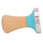 Wooden Coffee Tamper Food Grade Rustproof Easy To Clean Heavy Duty Coffee Tamper with Ergonomic Handle for Baristas Blue 51mm/2.0in