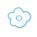 Acrylic Flower Coaster Heat Insulation Cute Flower Transparent Stable NonslipAcrylic Coasters Blue
