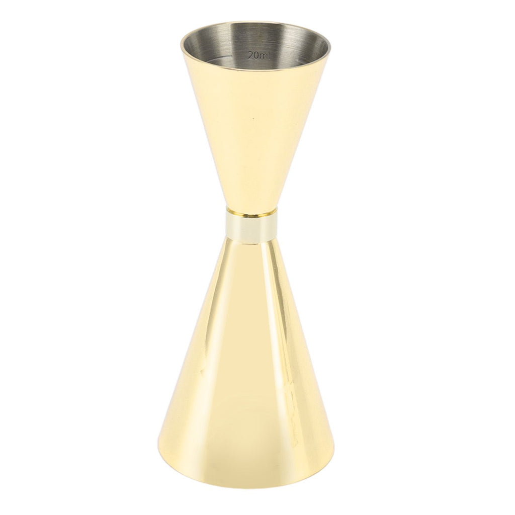 Jigger Stainless Steel 30mm to 60mm Elegant Flexible Jigger Cone for Cocktail Bartending Gold Plating