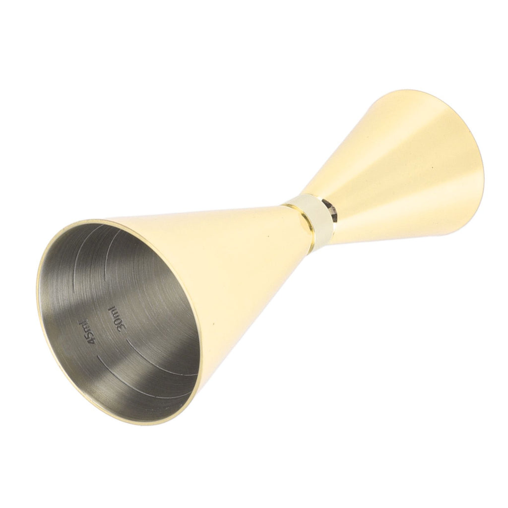 Jigger Stainless Steel 30mm to 60mm Elegant Flexible Jigger Cone for Cocktail Bartending Gold Plating
