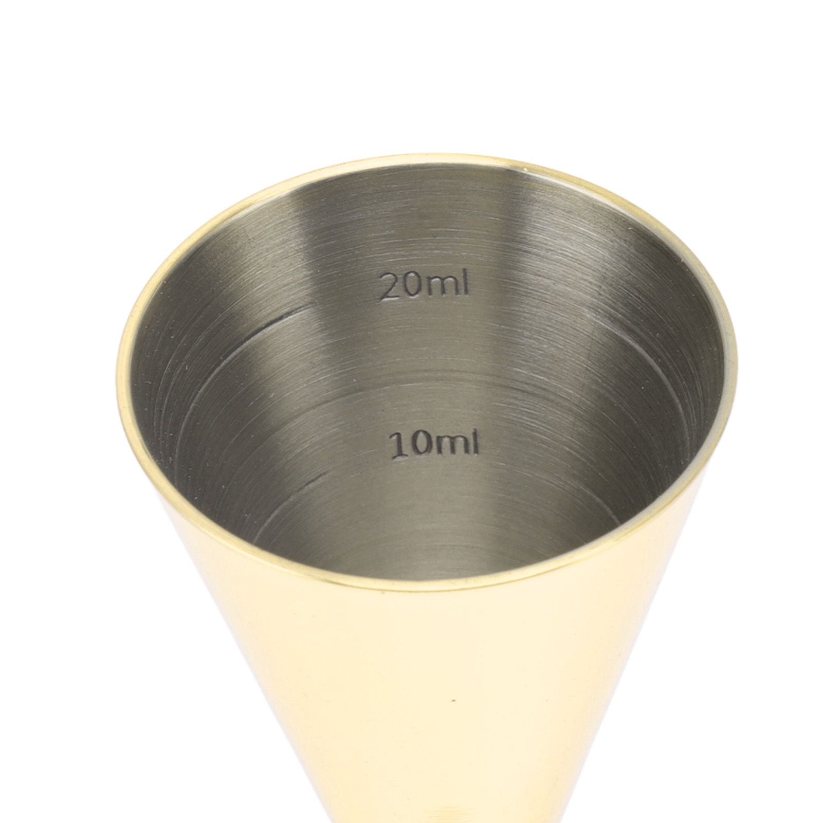 Jigger Stainless Steel 30mm to 60mm Elegant Flexible Jigger Cone for Cocktail Bartending Gold Plating