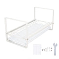 Kitchen Cabinet Storage Shelf Rack Bowls Dishes Plates Drainboard Holder Rustproof Nonslip for Counter Cupboard Pantry White
