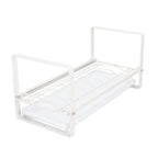 Kitchen Cabinet Storage Shelf Rack Bowls Dishes Plates Drainboard Holder Rustproof Nonslip for Counter Cupboard Pantry White