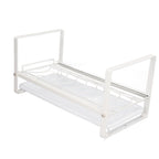 Kitchen Cabinet Storage Shelf Rack Bowls Dishes Plates Drainboard Holder Rustproof Nonslip for Counter Cupboard Pantry White