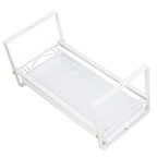 Kitchen Cabinet Storage Shelf Rack Bowls Dishes Plates Drainboard Holder Rustproof Nonslip for Counter Cupboard Pantry White