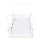 Kitchen Cabinet Storage Shelf Rack Bowls Dishes Plates Drainboard Holder Rustproof Nonslip for Counter Cupboard Pantry White