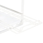 Kitchen Cabinet Storage Shelf Rack Bowls Dishes Plates Drainboard Holder Rustproof Nonslip for Counter Cupboard Pantry White