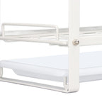 Kitchen Cabinet Storage Shelf Rack Bowls Dishes Plates Drainboard Holder Rustproof Nonslip for Counter Cupboard Pantry White