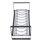 Kitchen Cabinet Storage Shelf Rack Bowls Dishes Plates Drainboard Holder Rustproof Nonslip for Counter Cupboard Pantry Black