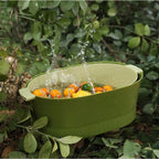 Drain Colander Double Layer Detachable Increased Deepened Capacity Plastic Colander Strainer Set for Kitchen Green Large