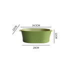 Drain Colander Double Layer Detachable Increased Deepened Capacity Plastic Colander Strainer Set for Kitchen Green Large