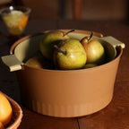 Drain Colander Double Layer Detachable Increased Deepened Capacity Plastic Colander Strainer Set for Kitchen Brown Small
