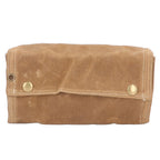 Spice Bottle Bag Foldable Portable Canvas Outdoor Seasoning Jar Holder for Camping Barbecue Picnic Khaki