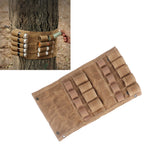 Spice Bottle Bag Foldable Portable Canvas Outdoor Seasoning Jar Holder for Camping Barbecue Picnic Khaki