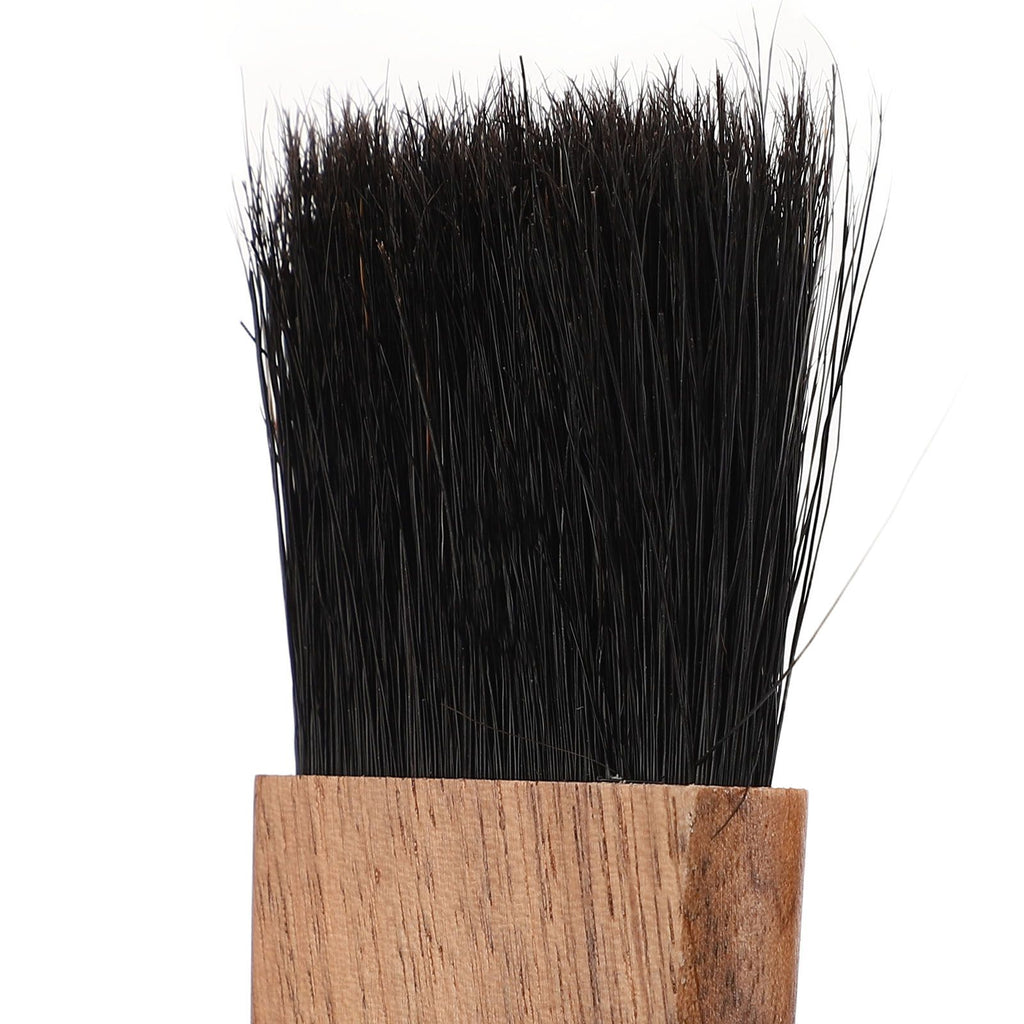 Coffee Grinder Brush Soft Bristles Long Handle Coffee Machine Cleaning Tool for Home Cafe Cups Mugs Walnut Wood Black Bristles
