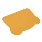 Silicone Placemat Thicken Heat Insulation Anti Slip Soft Elastic Silicone Bear Placemat for Home Hotel Restaurant Yellow