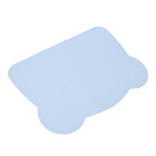Silicone Placemat Thicken Heat Insulation Anti Slip Soft Elastic Silicone Bear Placemat for Home Hotel Restaurant Blue