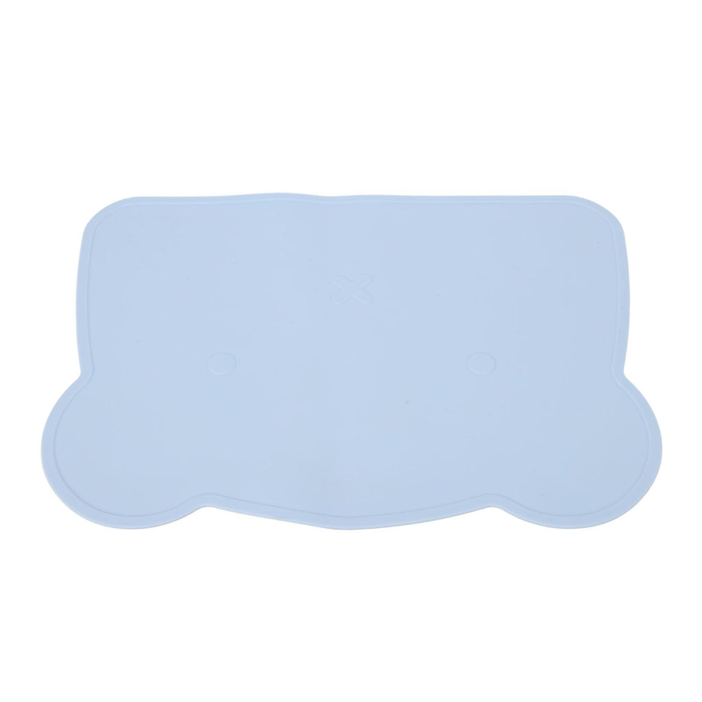 Silicone Placemat Thicken Heat Insulation Anti Slip Soft Elastic Silicone Bear Placemat for Home Hotel Restaurant Blue