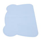 Silicone Placemat Thicken Heat Insulation Anti Slip Soft Elastic Silicone Bear Placemat for Home Hotel Restaurant Blue