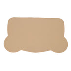Silicone Placemat Thicken Heat Insulation Anti Slip Soft Elastic Silicone Bear Placemat for Home Hotel Restaurant Brown