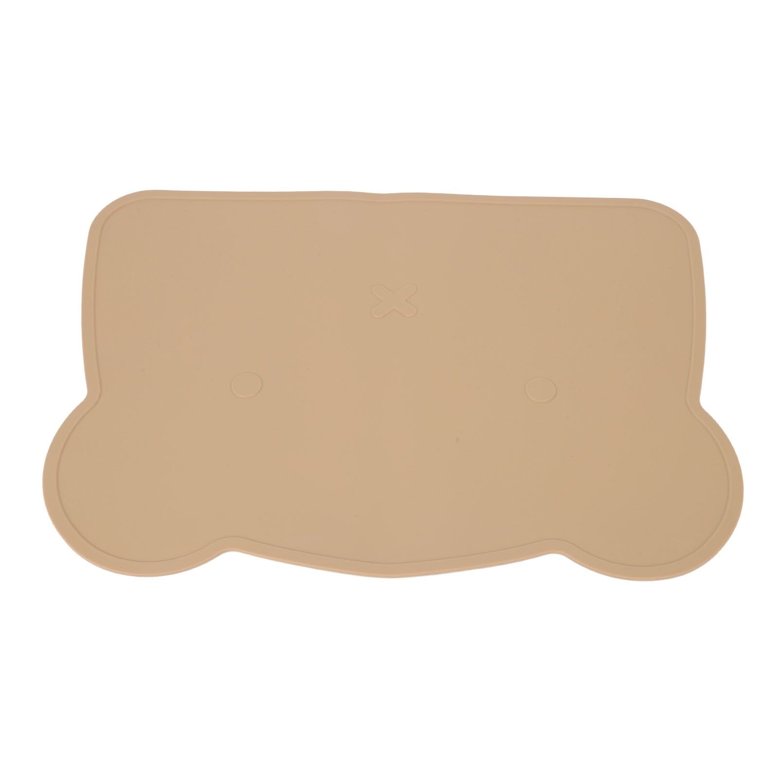 Silicone Placemat Thicken Heat Insulation Anti Slip Soft Elastic Silicone Bear Placemat for Home Hotel Restaurant Brown