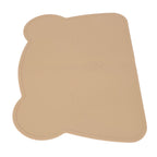 Silicone Placemat Thicken Heat Insulation Anti Slip Soft Elastic Silicone Bear Placemat for Home Hotel Restaurant Brown