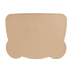 Silicone Placemat Thicken Heat Insulation Anti Slip Soft Elastic Silicone Bear Placemat for Home Hotel Restaurant Brown