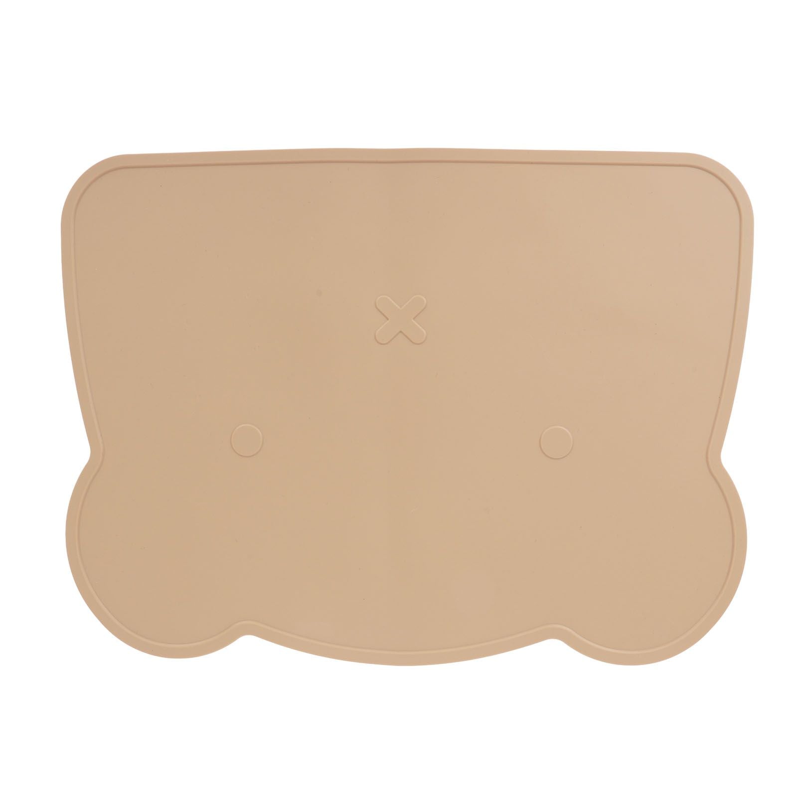 Silicone Placemat Thicken Heat Insulation Anti Slip Soft Elastic Silicone Bear Placemat for Home Hotel Restaurant Brown