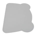 Silicone Placemat Thicken Heat Insulation Anti Slip Soft Elastic Silicone Bear Placemat for Home Hotel Restaurant Grey