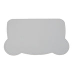 Silicone Placemat Thicken Heat Insulation Anti Slip Soft Elastic Silicone Bear Placemat for Home Hotel Restaurant Grey