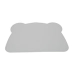 Silicone Placemat Thicken Heat Insulation Anti Slip Soft Elastic Silicone Bear Placemat for Home Hotel Restaurant Grey