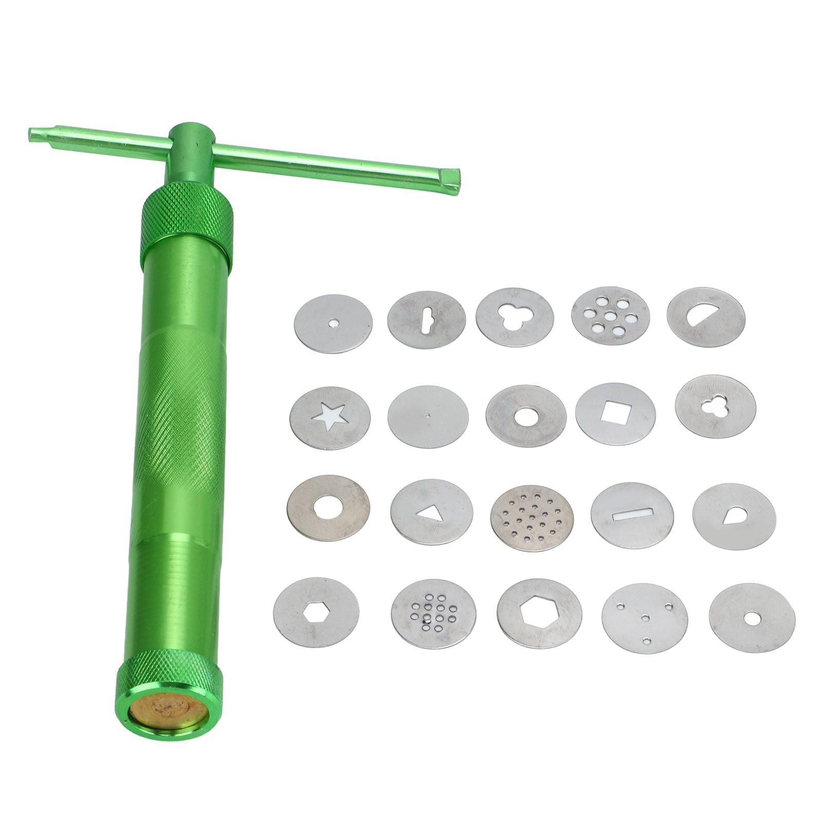 Sugar Paste Extruder Stainless Steel Pottery Clay Extruders Rotating Cake Fondant Decorating Tool Set