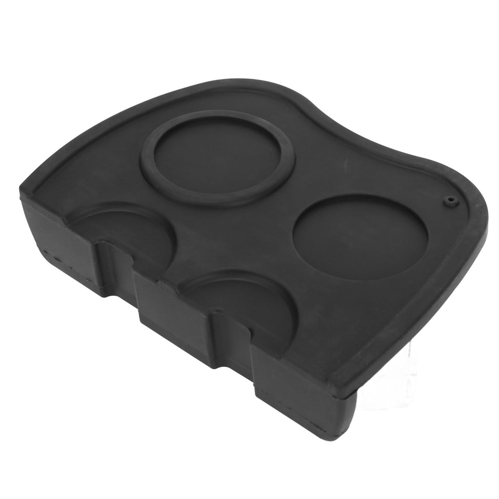 Tampering Corner Mat Silicone Tamping Pad Coffee Tamper Mat Double Heads for Kitchen Pub Coffee Accessories Black