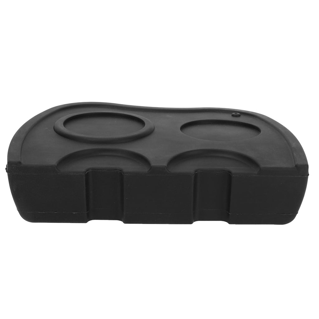 Tampering Corner Mat Silicone Tamping Pad Coffee Tamper Mat Double Heads for Kitchen Pub Coffee Accessories Black