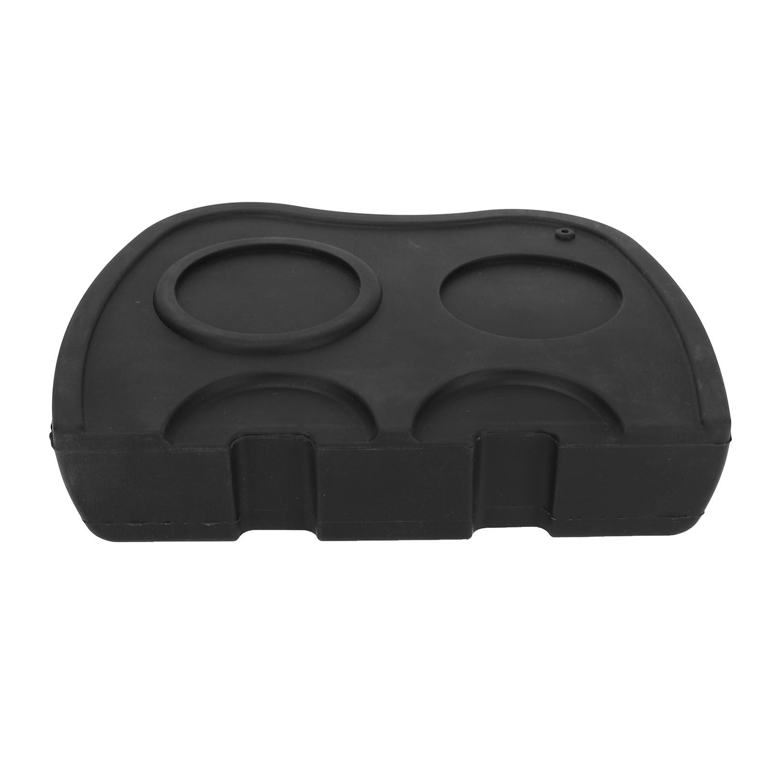 Tampering Corner Mat Silicone Tamping Pad Coffee Tamper Mat Double Heads for Kitchen Pub Coffee Accessories Black