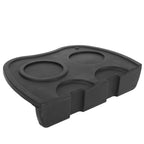 Tampering Corner Mat Silicone Tamping Pad Coffee Tamper Mat Double Heads for Kitchen Pub Coffee Accessories Black