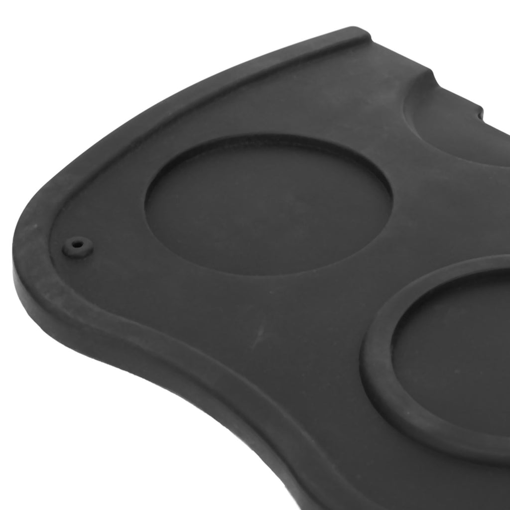Tampering Corner Mat Silicone Tamping Pad Coffee Tamper Mat Double Heads for Kitchen Pub Coffee Accessories Black