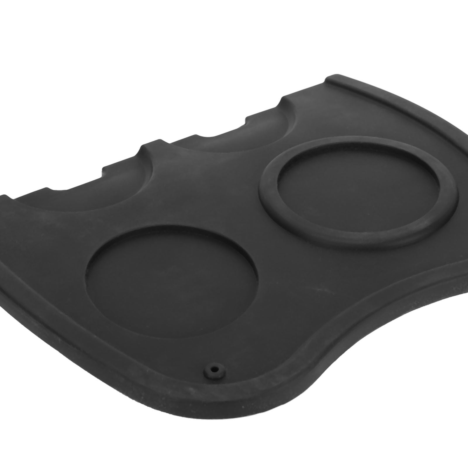 Tampering Corner Mat Silicone Tamping Pad Coffee Tamper Mat Double Heads for Kitchen Pub Coffee Accessories Black