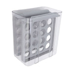 Egg Drawer Double Layer Transparent 32 Lattice Large Capacity Egg Storage Box for Refrigerator Grey