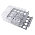 Egg Drawer Double Layer Transparent 32 Lattice Large Capacity Egg Storage Box for Refrigerator Grey