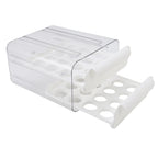 Egg Drawer Double Layer Transparent 32 Lattice Large Capacity Egg Storage Box for Refrigerator White