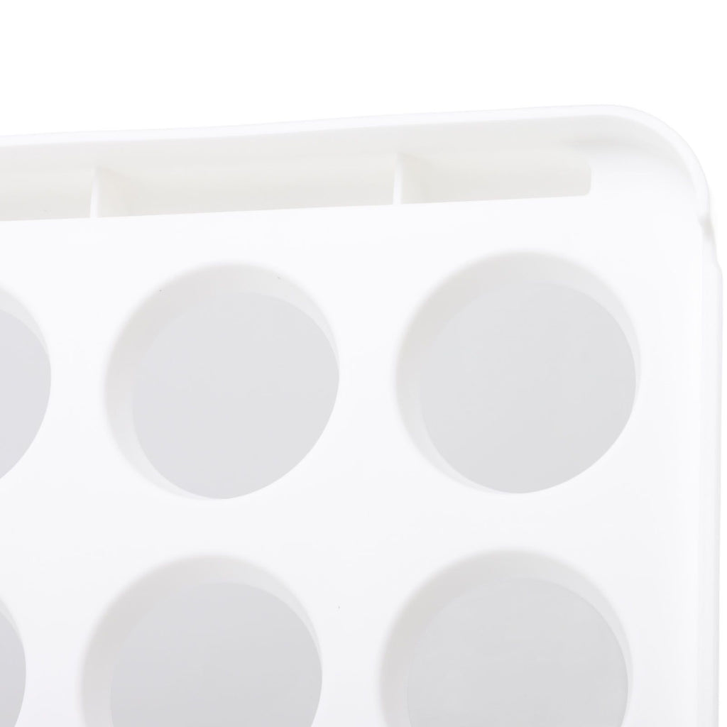 Egg Drawer Double Layer Transparent 32 Lattice Large Capacity Egg Storage Box for Refrigerator White