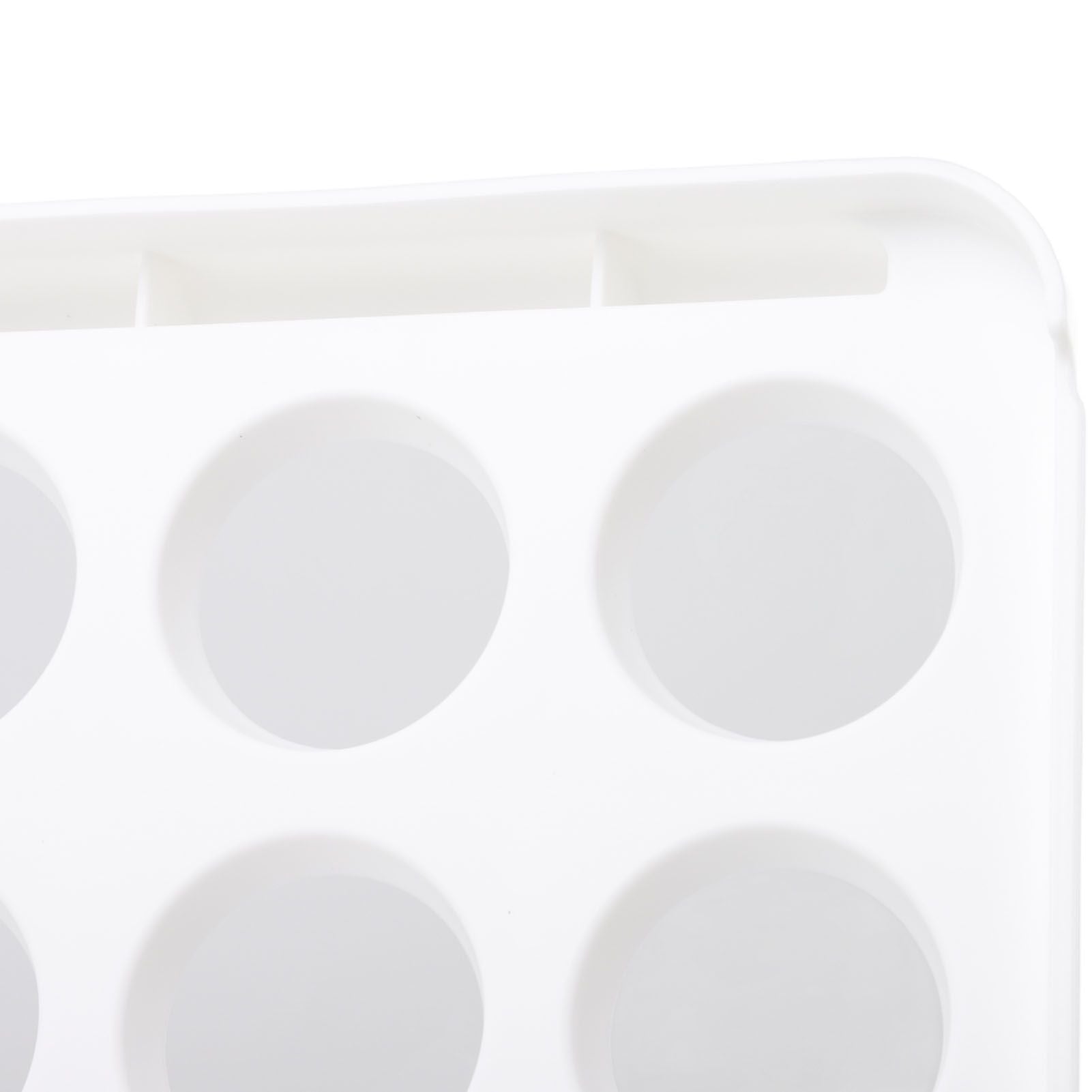 Egg Drawer Double Layer Transparent 32 Lattice Large Capacity Egg Storage Box for Refrigerator White