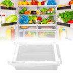 Refrigerator Organizer Bins Extended Handle Spring Lever BPA Free 1 Grid Hanging Fridge Drawer Organizer for Food Fruit Vegetable Box